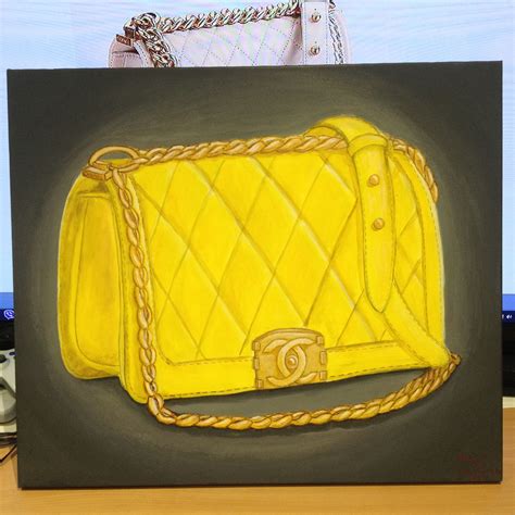 chanel bag painting|Chanel Flap Bag Watercolor For Beginners .